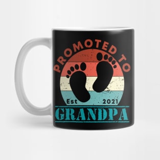 Retro Vintage Promoted to Grandpa 2021 new Grandfather gift Grandpa Mug